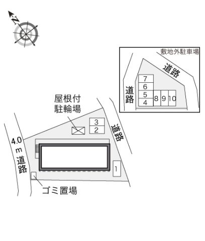 レオパレスノーブル　シャトーの区画図