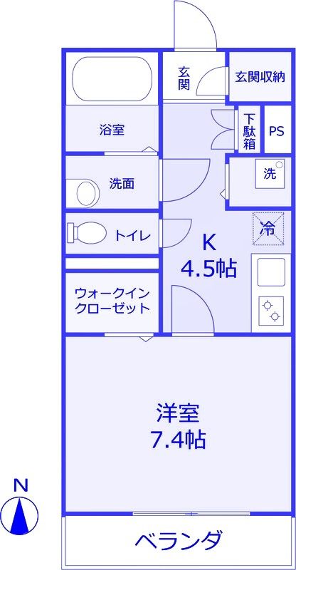 パームコテージⅢ番館の間取り