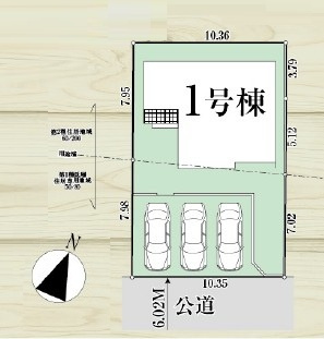 鶴ヶ島市羽折町新築戸建の区画図