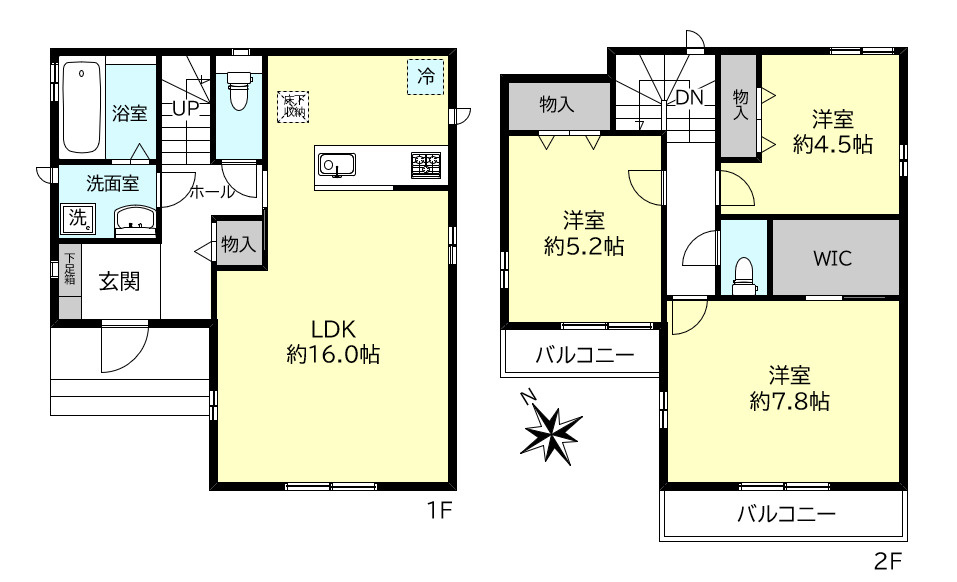 神戸市西区玉津町今津新築戸建の間取り