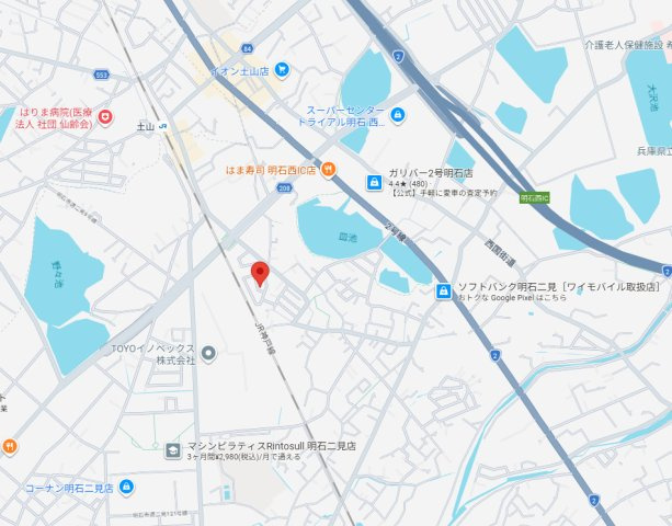 明石市二見町福里　新築の地図