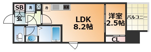 セレニテ神戸駅前アリエの間取り