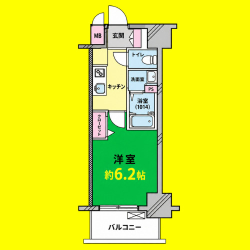 ディアレイシャス名駅WEST　名古屋市賃貸　仲介手数料無料の間取り