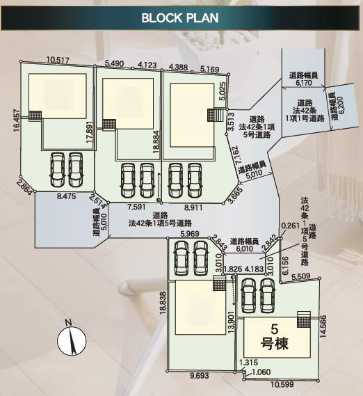 水戸市平須町第8　新築戸建　5号棟の区画図