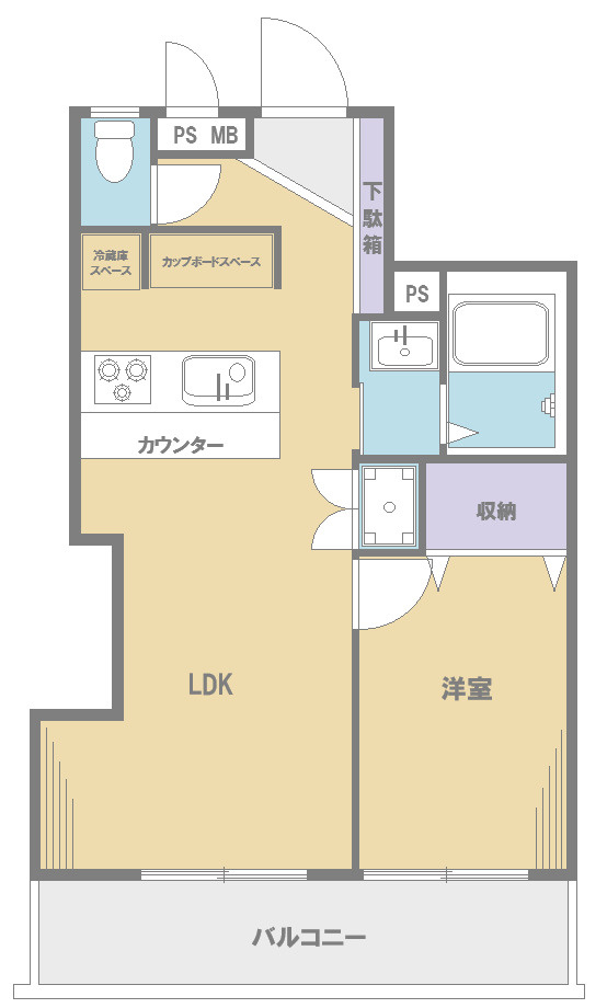 カエサル西尾久の間取り
