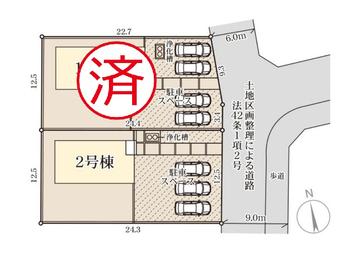 ひたちなか市阿字ヶ浦町第4　新築戸建　2号棟の区画図