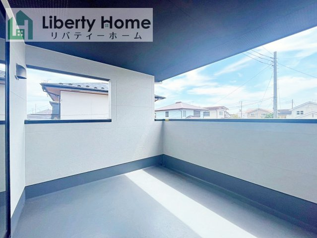 ひたちなか市市毛4期　3号棟　新築戸建のバルコニー