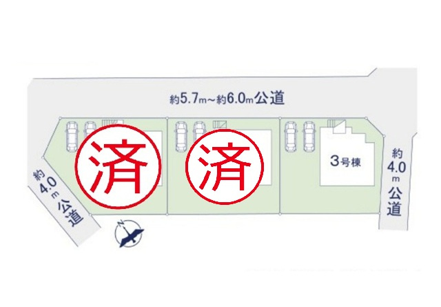 ひたちなか市市毛4期　3号棟　新築戸建の区画図