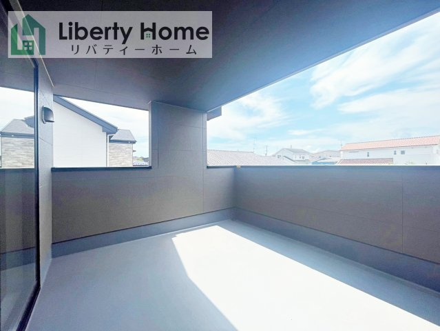 ひたちなか市市毛4期　1号棟　新築戸建のバルコニー