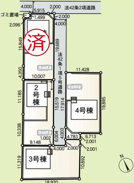 ひたちなか市津田第3　4号棟　新築戸建の区画図