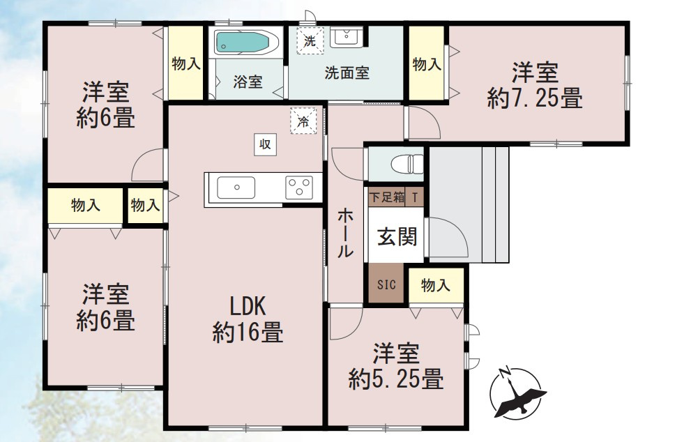 ひたちなか市津田　新築戸建の間取り