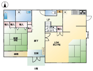 【間取り】 | 鹿屋市川西町　中古戸建 | 1階