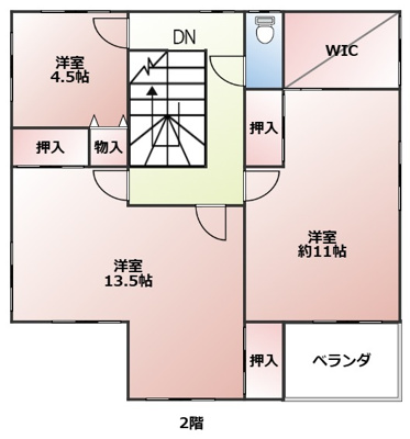 【その他】 | 鹿屋市川西町　中古戸建 | 間取り
2階