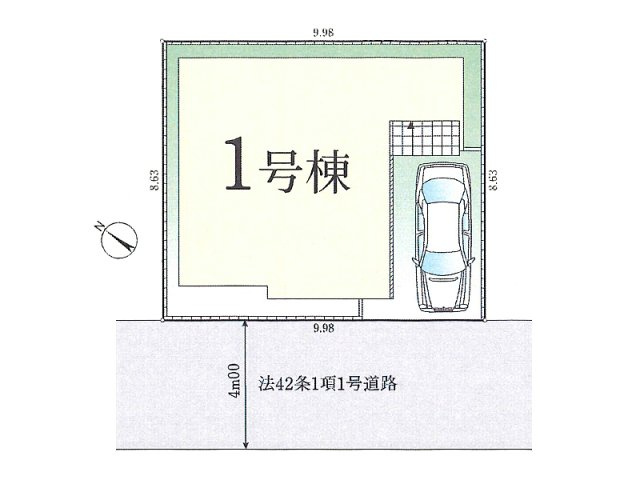 【区画図】 | ふじみ野市丸山　新築一戸建住宅　全1棟　（ふじみ野店） | ふじみ野駅徒歩7分。南西向きの整形地に建つ、陽当たり良好な新築住宅。