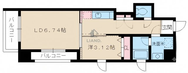 アガスティーア薬院　平尾小学校区の間取り|アガスティーア薬院