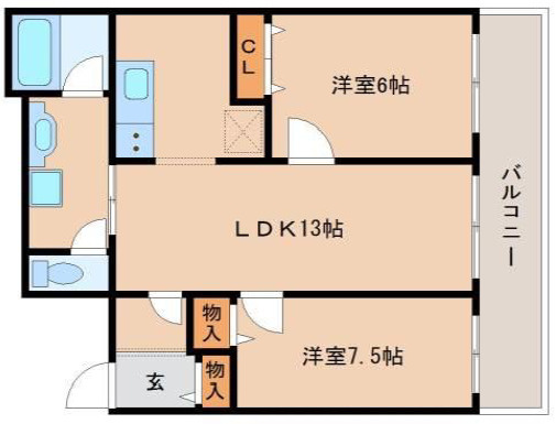 アシーナ厚見の間取り