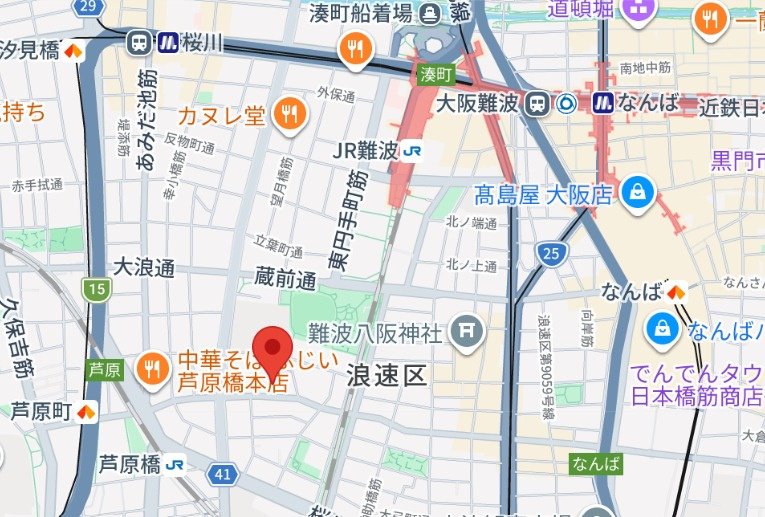 ＥＣ難波Ⅴブロードの地図