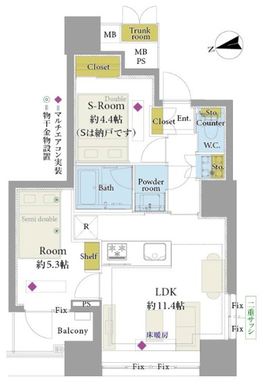 【間取り】 | THE TOWERS DAIBA EAST