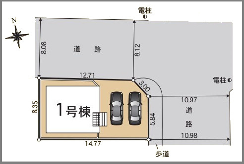 島田市中溝　第2／の区画図