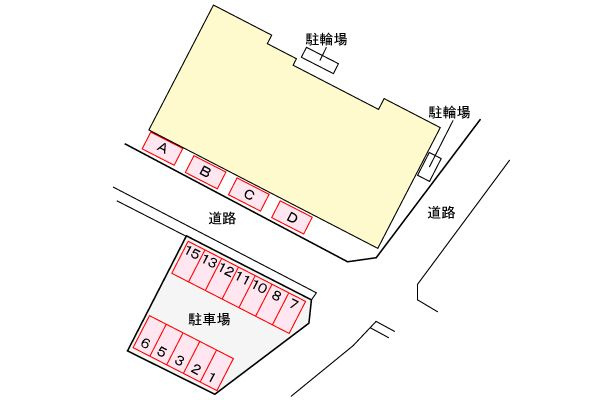 第二グリーンマンション服部の駐車場