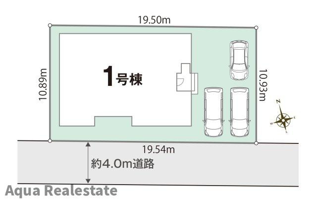 リナージュ鳴門市撫養町立岩　01期の前面道路含む現地写真