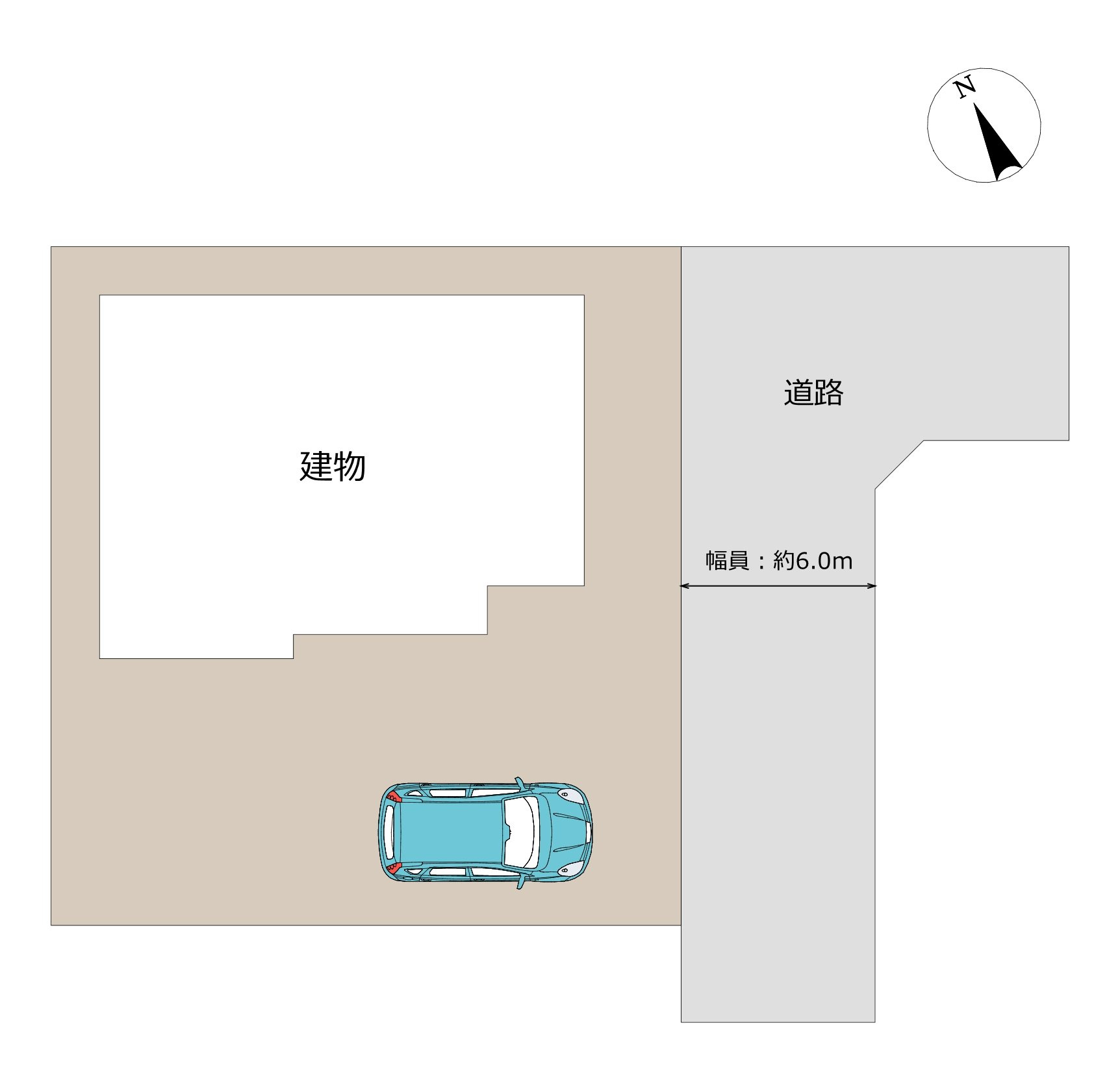 常総市内守谷町きぬの里３丁目　中古戸建の区画図|【区画図】土地が約59坪、建物が約30坪の住宅です。前面道路幅員約6.0ｍなので広々としてます。
