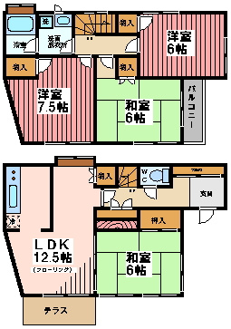 柴崎貸家の間取り