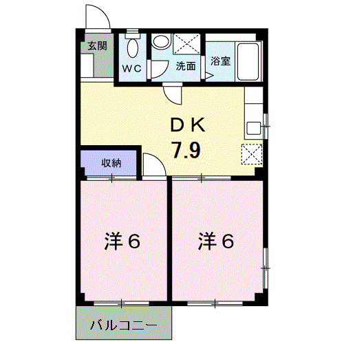 ハイツ本町Ｂの間取り
