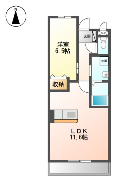 ウォーターミル九番館の間取り