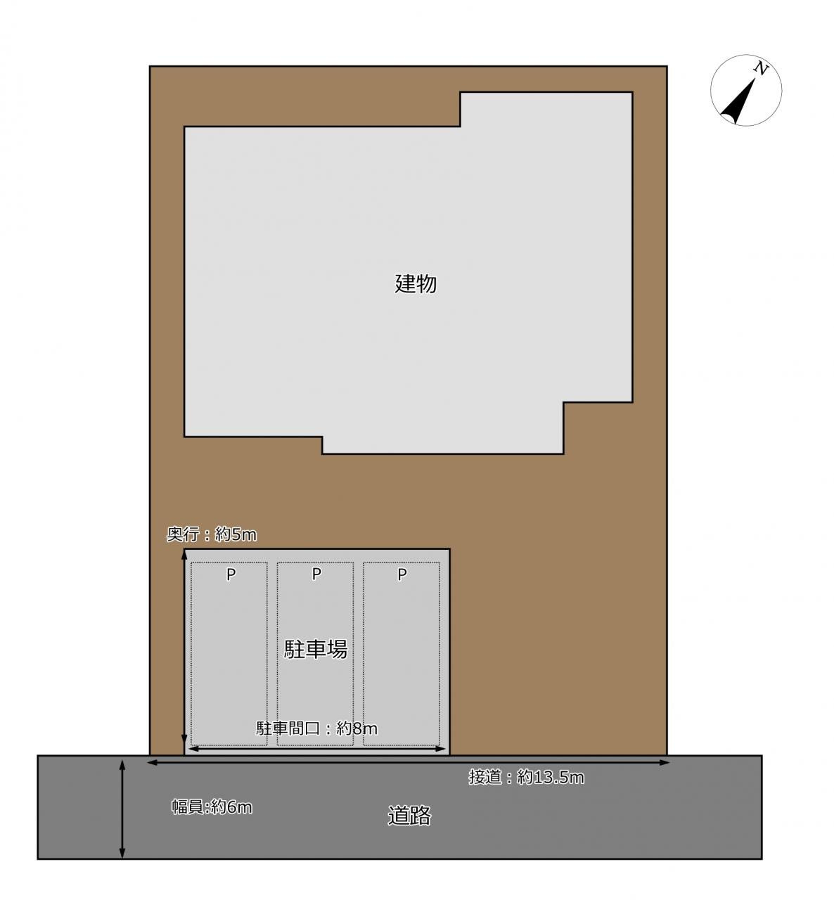 中古戸建　西白河郡泉崎村大字関和久字八雲神社　の区画図|駐車スペース3台可能です！（車種による）広々としたお庭付き！