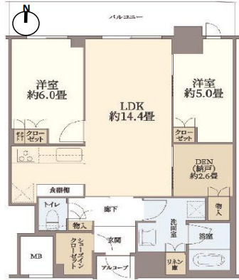 大阪ひびきの街ザ・サンクタスタワーの間取り