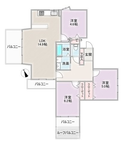 ユーハウス喜多山の間取り
