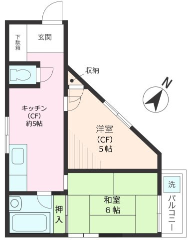 アキタハウスB棟の間取り