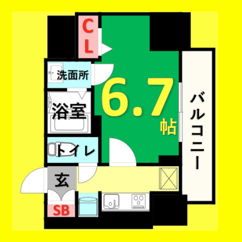 ディアレイシャス今池　名古屋市賃貸　仲介手数料無料の間取り