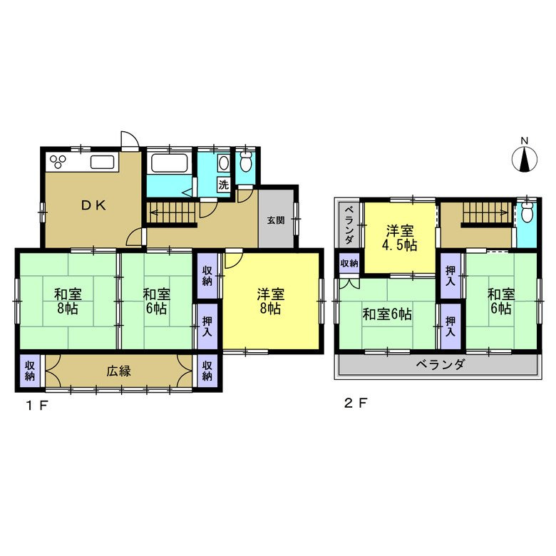 日立市川尻町5丁目　中古戸建の間取り|（現況の間取り図）