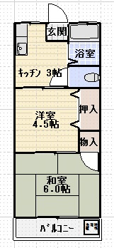 【間取り】 | 第1サンシャイン関原