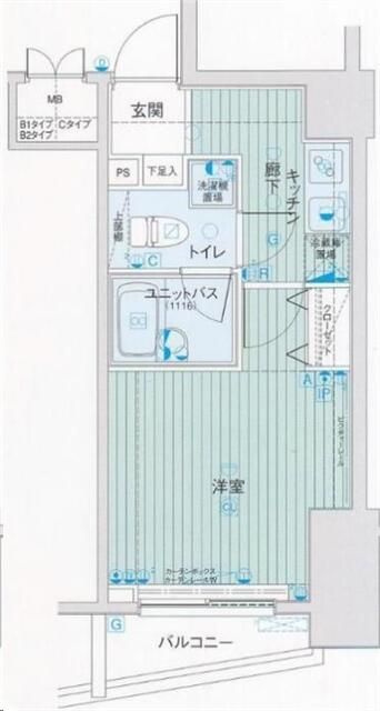 メインステージ東日本橋Ⅱの間取り|間取りです。