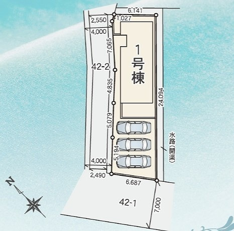 リナージュ高崎上並榎町1期新築の区画図