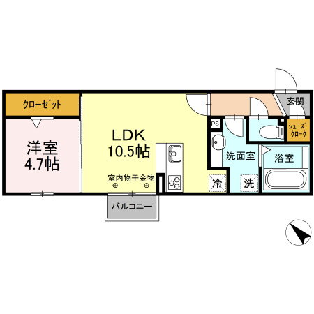 ルミエール　Bの間取り
