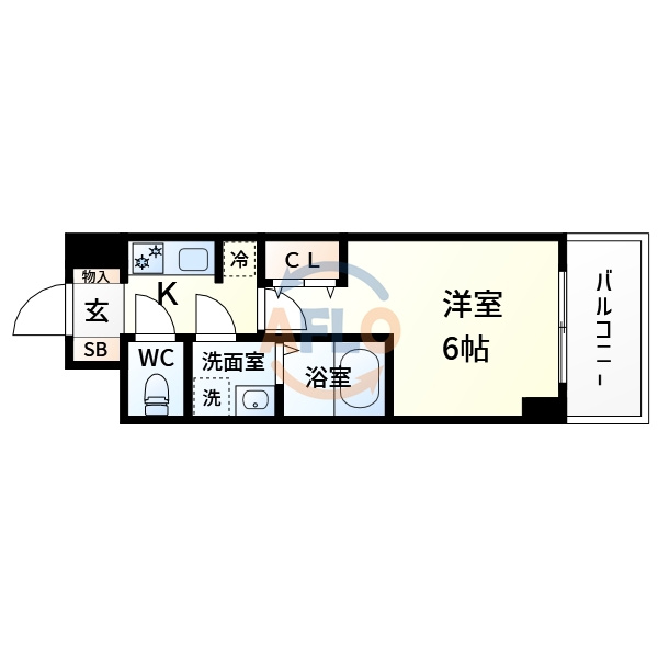 エムレジデンス新大阪ガーデンの間取り|S-RESIDENCE新大阪Garden　間取り