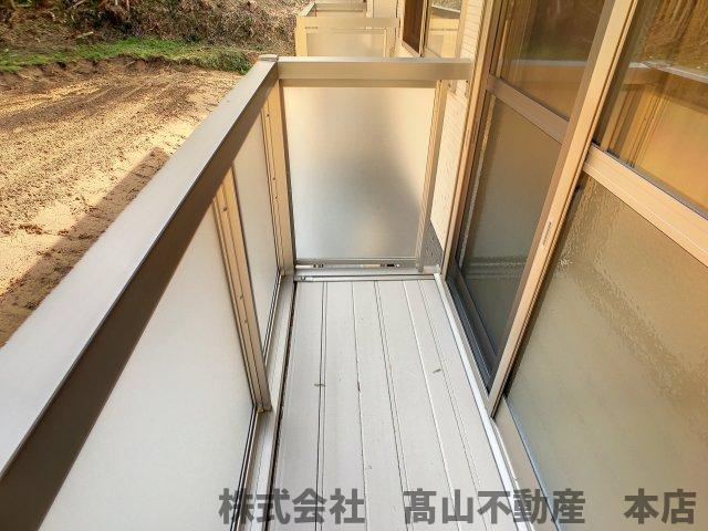 宗像市名残のアパートのバルコニー