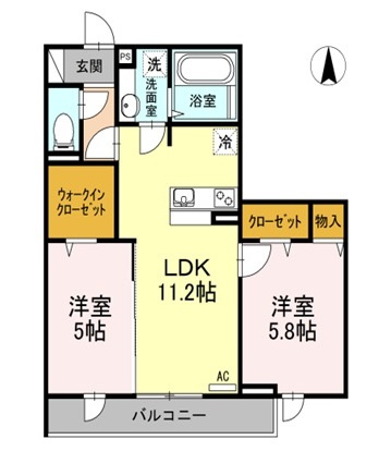 【間取り】 | ゼファーコートⅡ