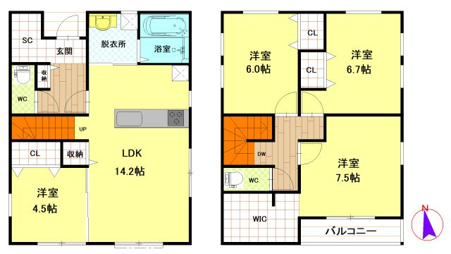 スピティ上川崎の間取り