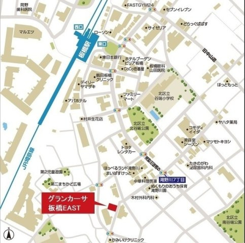 【地図】グランカーサ板橋EAST
