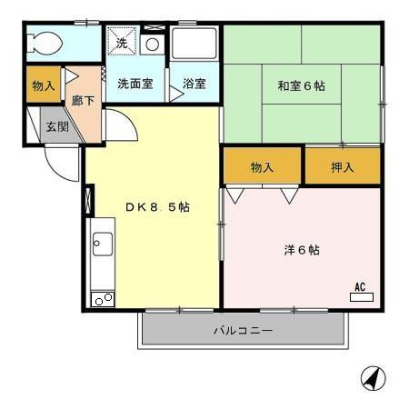 【間取り】 | プリシアードⅡ