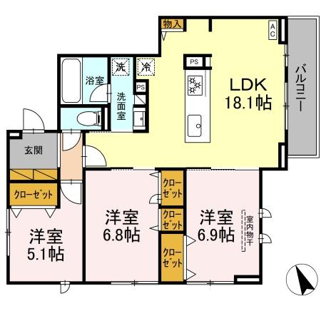 ハスクバーナ江戸川台の間取り