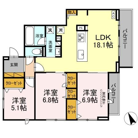 ハスクバーナ江戸川台の間取り