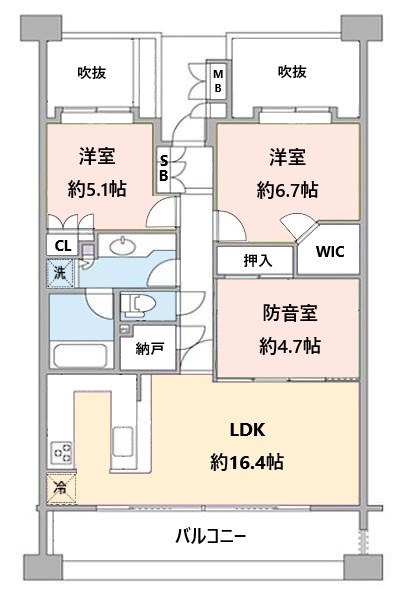 桜台パークホームズコンソートの間取り