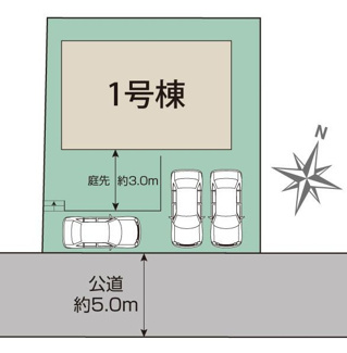 【区画図】 | 【仲介手数料無料！！】八王子市北野台2丁目　新築戸建て（全1棟）1号棟　5698万円 | 土地面積／179.78㎡（54.38坪）