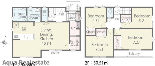 リナージュ藍住町富吉　01期の間取り